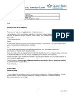 Template Invitation To Interview Letter: Topic: From: To: When