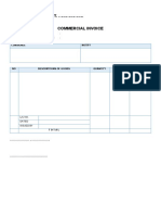 PT Commercial Invoice Packing List BOL Certificate of Origin