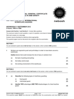 NEBOSH IGC2 Past Exam Paper September 2012