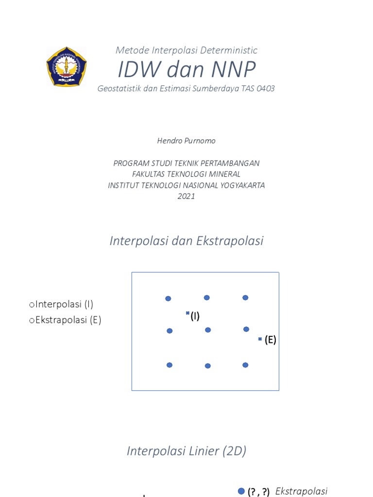Metode Interpolasi Idw Dan Nnp Pdf Sains Matematika