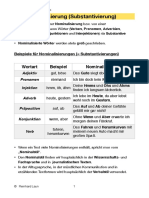 Die Nominalisierung (Substantivierung)