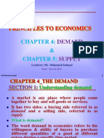 Chapter 4 Demand & Ch. 5 Supply