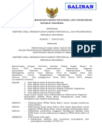 Intruksi Menteri Desa PDTT Untuk Kepala Desa NOMOR 1 TAHUN 2021 7 Feb2021 Update Salinan Biro Hukum
