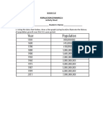 Lesson 3.2 Population Dynamics-I Activity Sheet Student 1 Name: - Student 2 Name