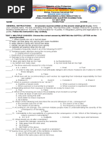 DRRM Second Quarte or Final Examination
