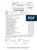 Cement Screed Floor Inspection Checklist