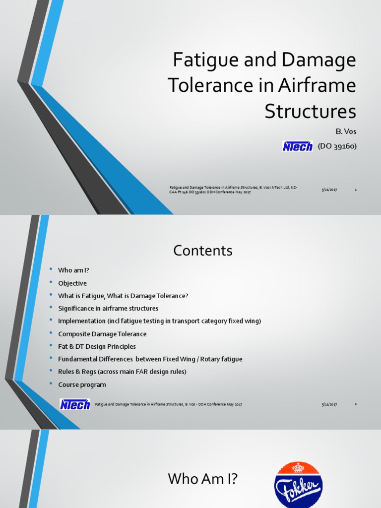 Fatigue and Damage Tolerance in Aircraft | PDF | Fatigue (Material ...