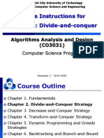 Online Instructions For Chapter 2: Divide-And-Conquer: Algorithms Analysis and Design (CO3031)