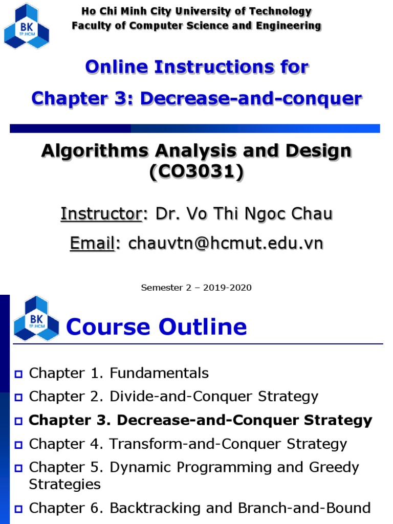 Online Instructions For Chapter 3: Decrease-And-Conquer: Algorithms ...