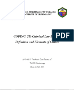 COPING UP: Criminal Law Book 2: Definition and Elements of Crimes
