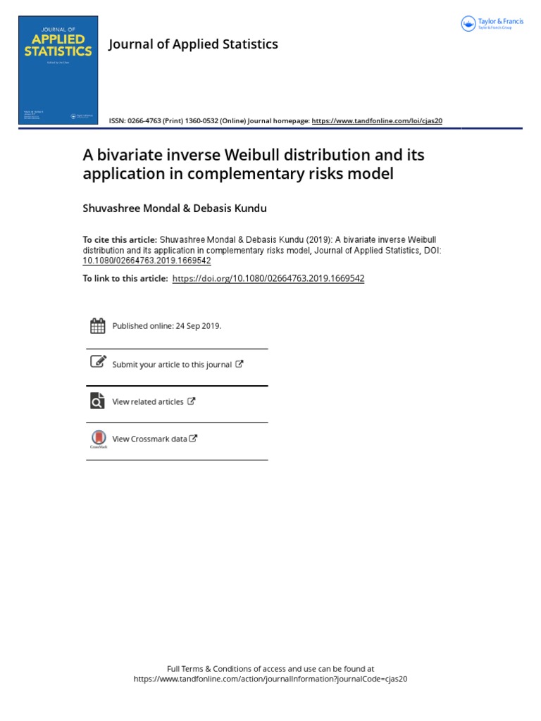 A Bivariate Inverse Weibull Distribution and Its Application in ...