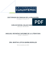 3.1 Analisis, Revisión e Informe de La Literatura - SALAS CARLOS