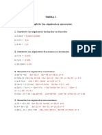 Resolución de ejercicios matemáticos sobre conversiones, ecuaciones, porcentajes y problemas