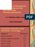 DIAGNOSIS PERDARAHAN PADA KEHAMILAN DINI