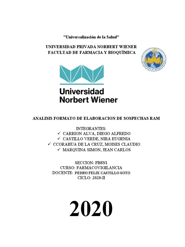 Análisis de Formatos para Notificación de RAM | PDF | Farmacovigilancia ...