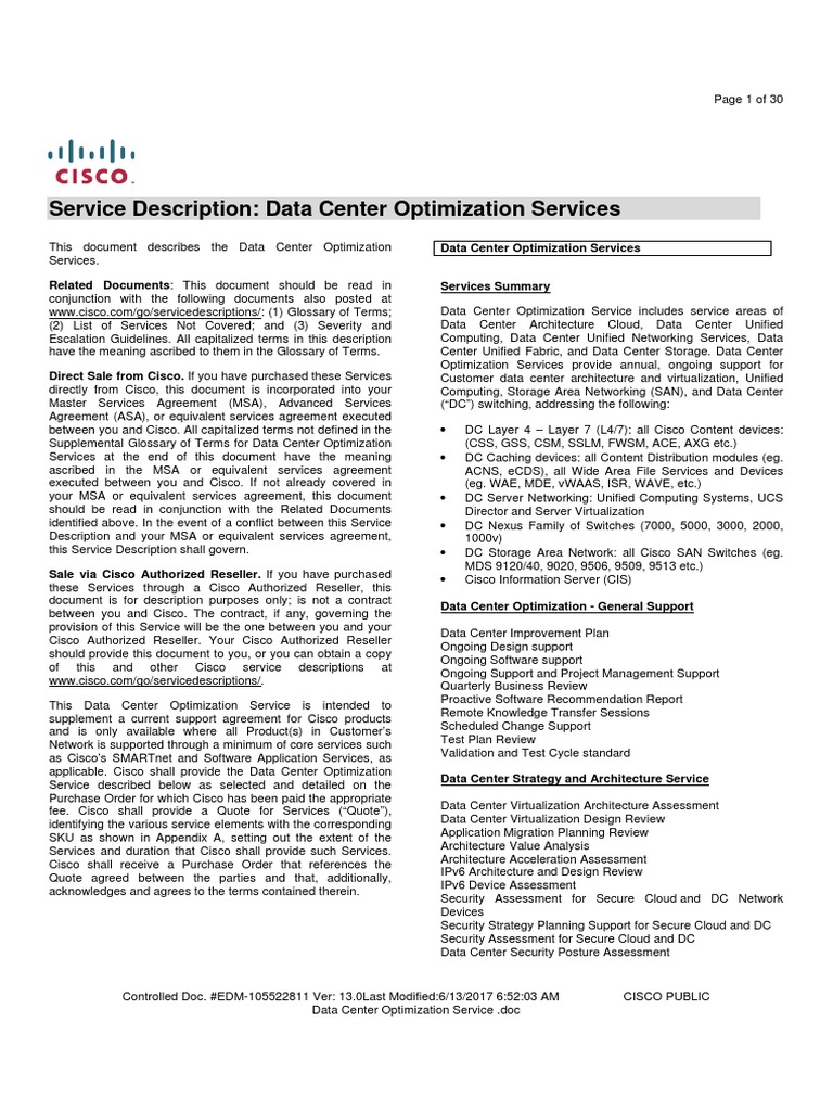 Data Center Optimization Services Overview | PDF | Data Center | Cloud ...
