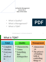 Lecture No 2 (Total Quality Management)
