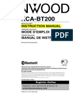 KCA-BT200: Instruction Manual Mode D'Emploi Manual de Instrucciones