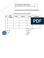 Form Agenda Perjalanan Dinas Pimpinan