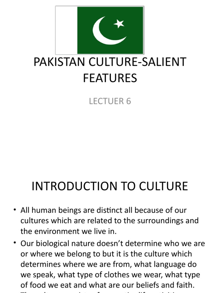 Lecture 6 The Culture of Pakistan | PDF | Pakistan | Faith