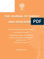 “Relationship between CO2 Emissions, Energy Consumption, and Economic Growth in Iran,” by Fatemeh Rastegaripour, Alireza Karbasi, and Fatemeh Pirmalek