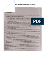 Declaración Independencia Del Auditor y Compromiso de La Entidad - 13-03-2021