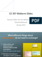 CE 397 Midterm Slides: Review Slides For The Midterm Exam David Maidment Spring 2015