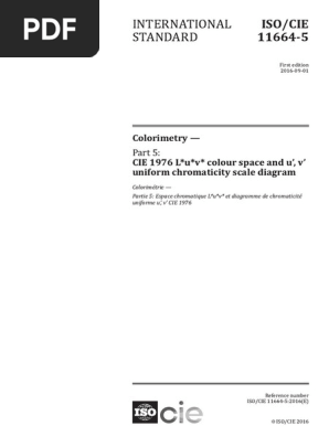 Iso Cie 11664 5 2016 International Organization For Standardization Technology Engineering