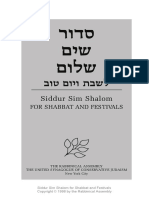 Shabbat and Festival Morning SIDDUR SIM SHALOM