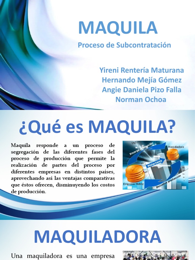 Proceso y Definición de Maquila | PDF | Economias | Business