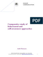 Comparative Study of Behavioural and Self-Awareness Approaches