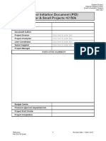 Project Initiation Document (PID) Minor & Small Projects 150k