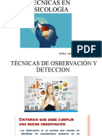 Tecnicas de Observacion y Deteccion