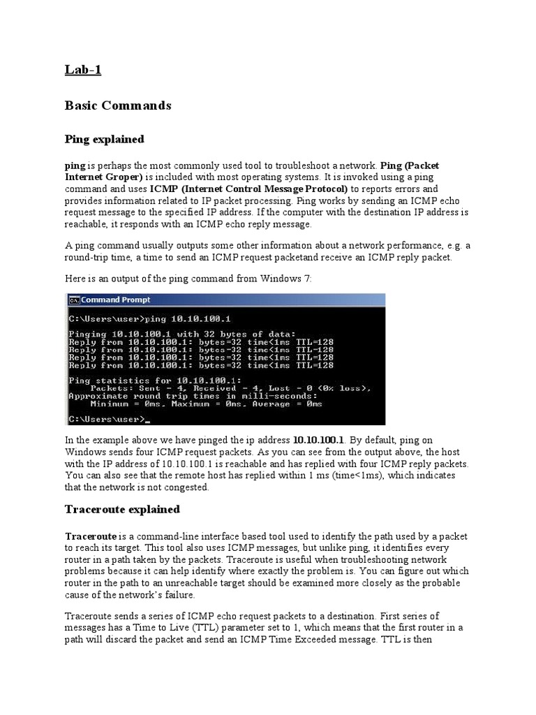 Basic Network Commands Explained | PDF | Internet Architecture ...