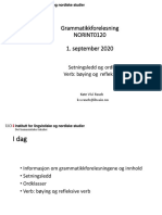 1.0120. 1 September 2020. Gram Setn. - Ledd, Ordklasser, Verb. Til PDF