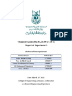 Thermodynamics Fluid Lab (8043118-1) Report of Experiment 3