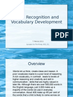 Word Recognition and Speech Development