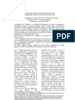 Venezuela: Tratados Públicos y Acuerdos Internacionales: Límites y Navegación Fluvial Con Brasil.