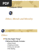 Computer Ethics: Ethics, Morals and Morality