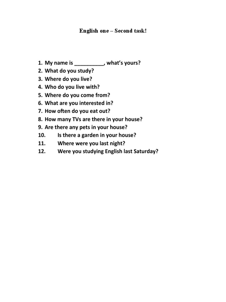 Questionnaire | PDF