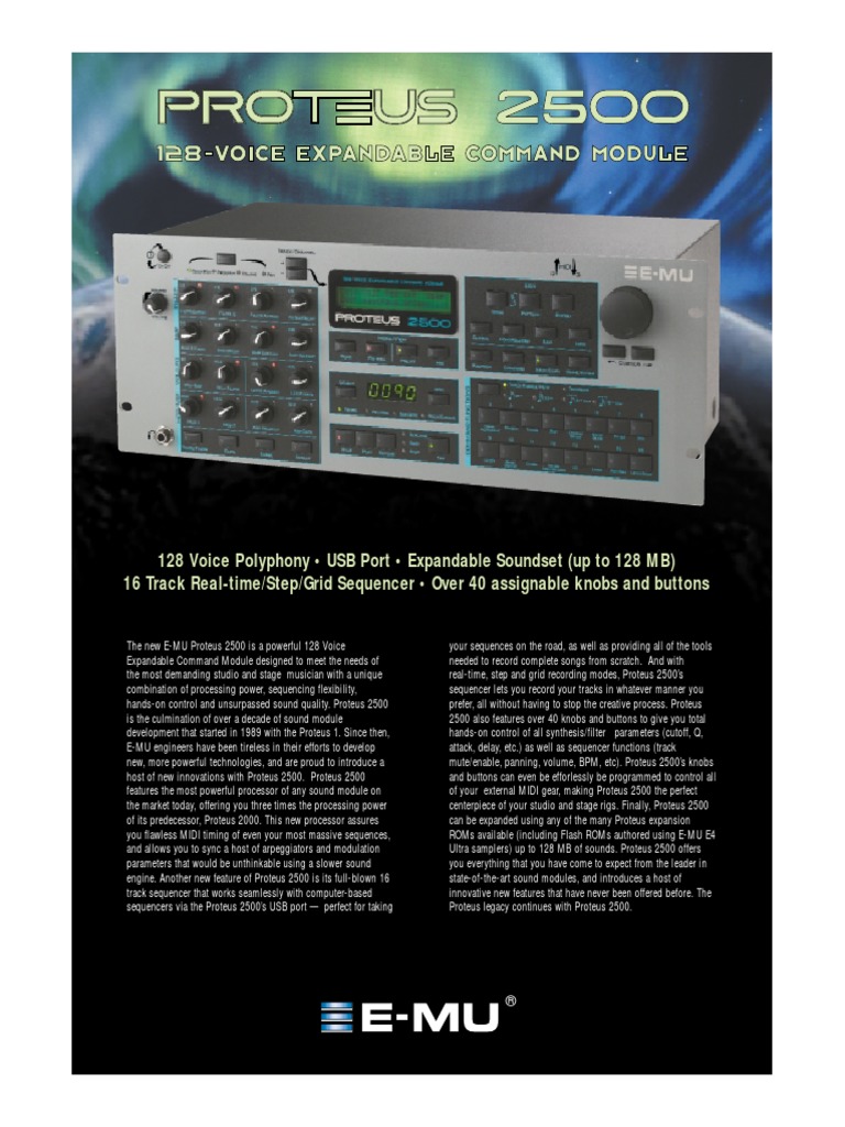 E-MU PROTEUS2500 音源モジュール E-mu Proteus 2500 Repair Parts and Accessories - Syntaur