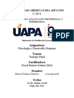 Tarea Final Psicología y Desarrollo Humano Maria Nolasco