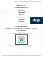 Final Draft:-"Designated Partners in LLP": Chanakya National Law University, Patna