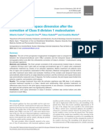 Changes in Joint Space Dimension After The Correction of Class II Division 1 Malocclusion