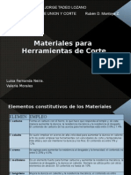 Materiales Herramientas de Corte