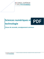 2de Sciences Numeriques Et Technologie Ens-Commun 1025410
