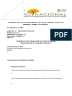 Formato de Sistematización Por Cada Ambiente Congreso Educacion Especial