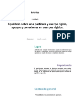 U2 Equil Sobre Una Part y Cuerpo Ríg, Apoyos y Conexiones en Cuerpos Rígidos.