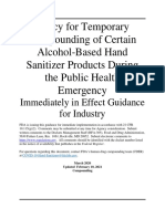 Guía FDA para Elaboración de Sanitizantes de Manos