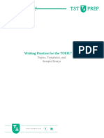 TST Prep - TOEFL Writing Practice - Topics, Templates, and Sample Essays